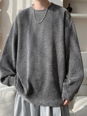 满天星圆领卫衣男春季2026新款上衣服男士美式斑马纹男生潮牌外套