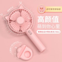 手持小风扇便携式随身小型usb可充电型学生桌面迷你宿舍儿童大风力静音办公室桌上电风扇