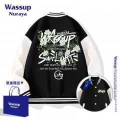 WASSUPNURAYA美式夹克男女款外套2025新款学生百搭宽松棒球服上衣