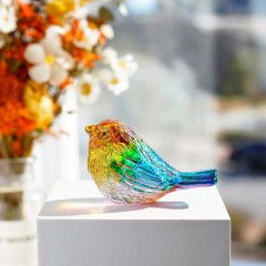庭院花园仿真可爱小鸟装饰玻璃手工艺品创意桌面小摆件儿童礼