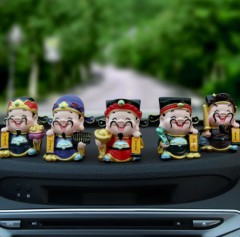 汽车摆件摇头五路财神爷创意车载可爱公仔高档车上内装饰用品大全