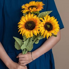 向日葵仿真花假花单朵太阳花家居室内舞蹈手持道具花插花仿生花束